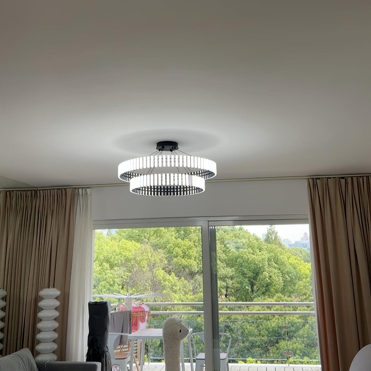 Aurelia LED Chandelier – Modern Hanging Ring Light for Dining & Living Spaces
