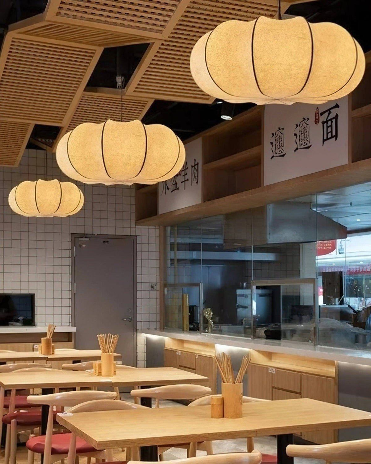 Oblate Silk Pendant Light – Modern Linen Shade Ceiling Lamp