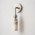 Harlin Alabaster Wall Sconce – Brass Modern Wall Light for Bedroom & Living Room