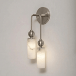 Harlin Alabaster Wall Sconce – Brass Modern Wall Light for Bedroom & Living Room