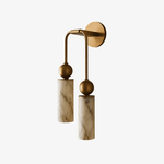 Harlin Alabaster Wall Sconce – Brass Modern Wall Light for Bedroom & Living Room