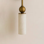 Harlin Alabaster Wall Sconce – Brass Modern Wall Light for Bedroom & Living Room