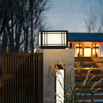 Harrison Solar Cube Outdoor Lantern – Modern Architectural LED Garden Light