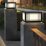 Harrison Solar Cube Outdoor Lantern – Modern Architectural LED Garden Light