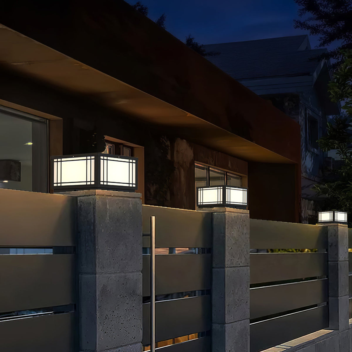 Harrison Solar Cube Outdoor Lantern – Modern Architectural LED Garden Light