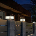 Harrison Solar Cube Outdoor Lantern – Modern Architectural LED Garden Light