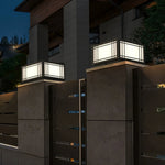 Harrison Solar Cube Outdoor Lantern – Modern Architectural LED Garden Light