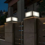 Harrison Solar Cube Outdoor Lantern – Modern Architectural LED Garden Light
