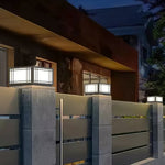 Harrison Solar Cube Outdoor Lantern – Modern Architectural LED Garden Light