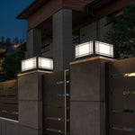 Harrison Solar Cube Outdoor Lantern – Modern Architectural LED Garden Light
