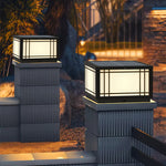 Harrison Solar Cube Outdoor Lantern – Modern Architectural LED Garden Light