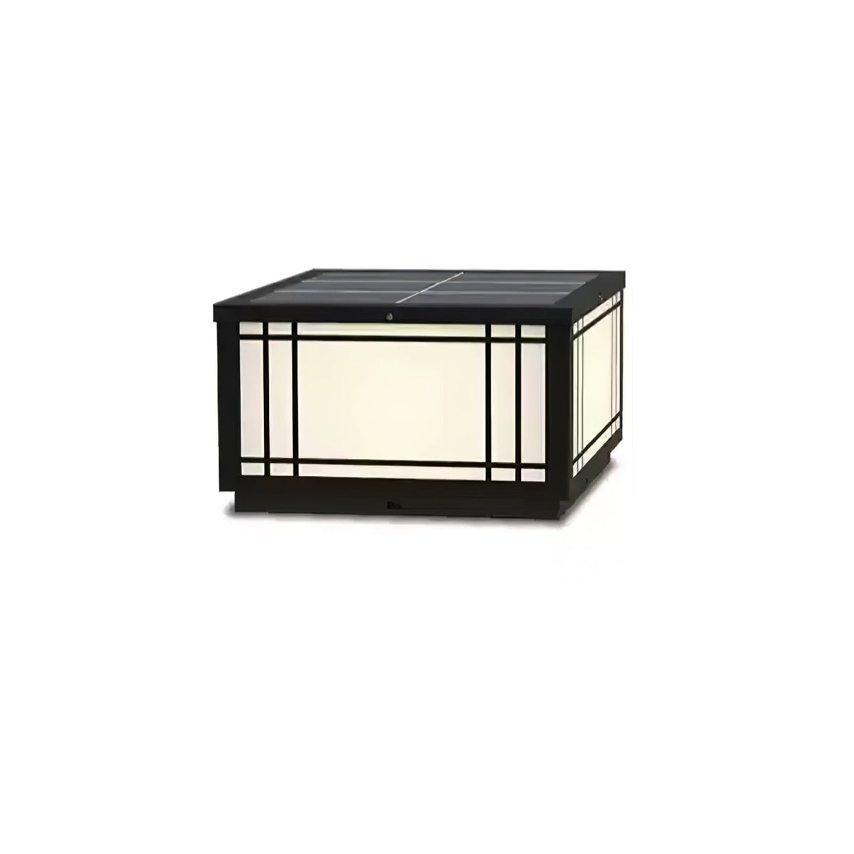Harrison Solar Cube Outdoor Lantern – Modern Architectural LED Garden Light