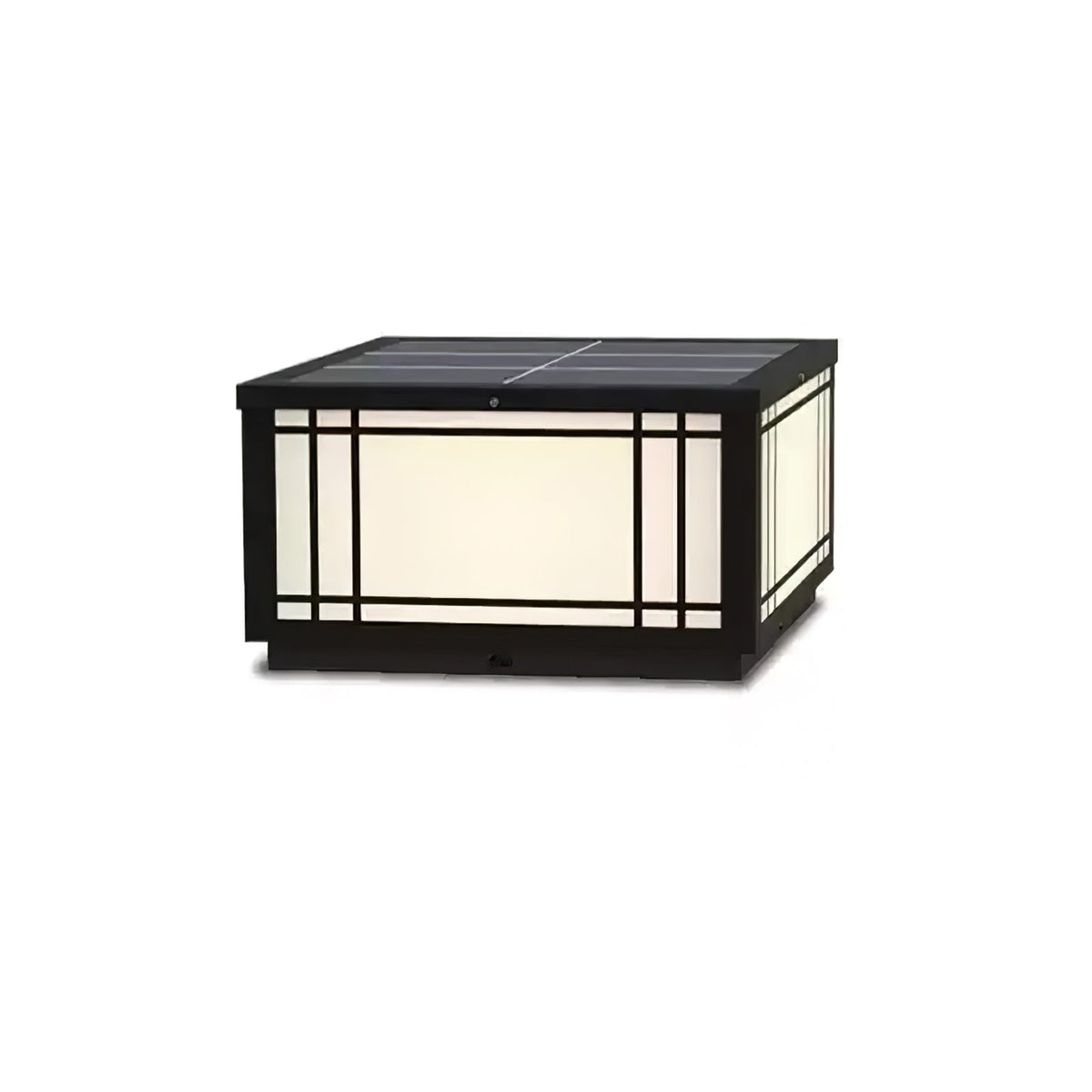 Harrison Solar Cube Outdoor Lantern – Modern Architectural LED Garden Light