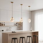 Harvest Alabaster Pendant Light – Natural Stone LED Chandelier