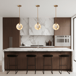 Harvest Alabaster Pendant Light – Natural Stone LED Chandelier