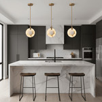 Harvest Alabaster Pendant Light – Natural Stone LED Chandelier