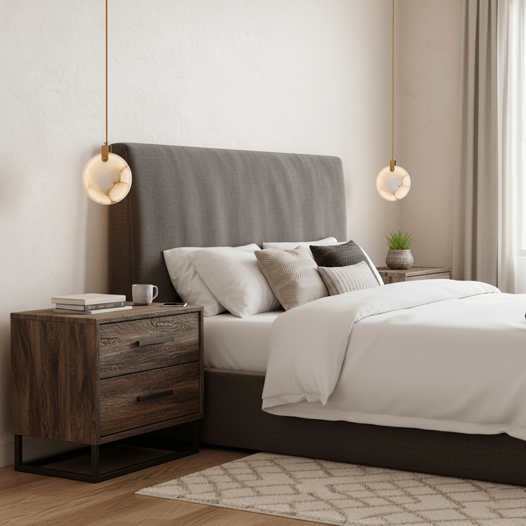 Harvest Alabaster Pendant Light – Natural Stone LED Chandelier