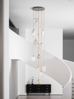 Harvest Alabaster Pendant Light – Natural Stone LED Chandelier