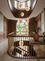 Harvest Alabaster Pendant Light – Natural Stone LED Chandelier