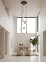 Harvest Alabaster Pendant Light – Natural Stone LED Chandelier