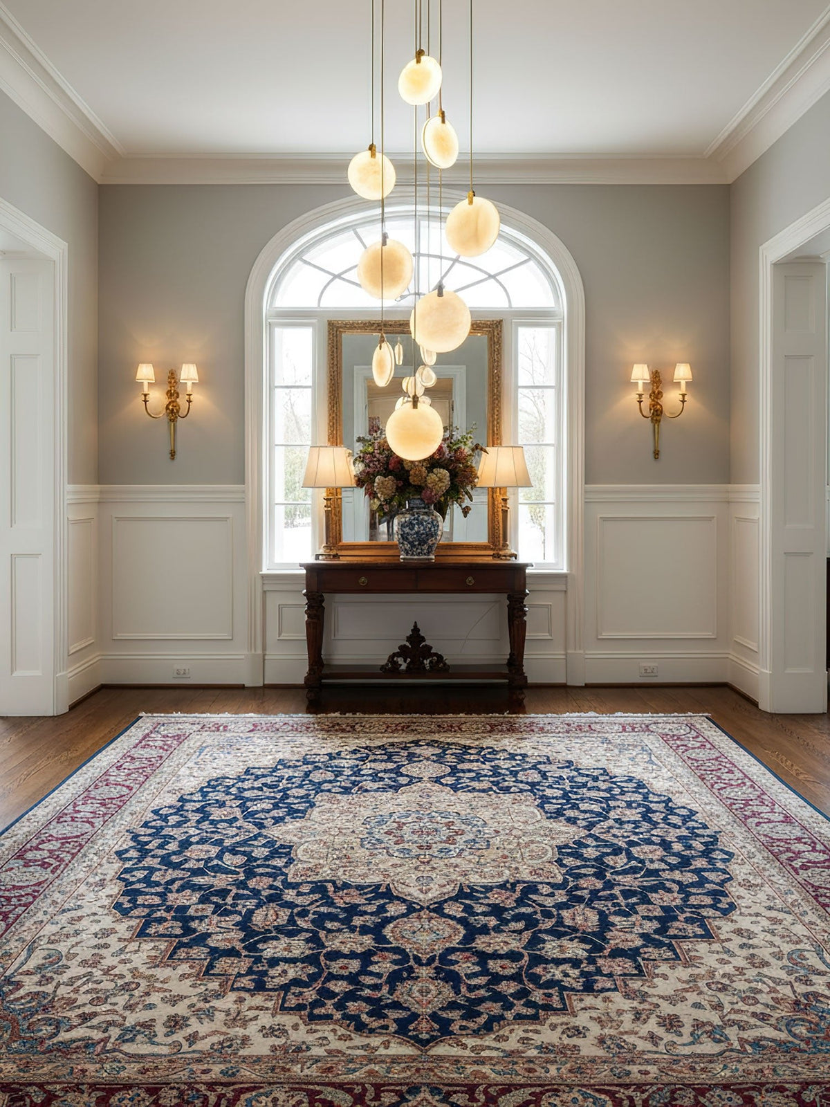Harvest Alabaster Pendant Light – Natural Stone LED Chandelier
