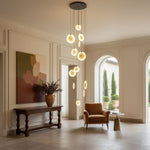 Harvest Alabaster Pendant Light – Natural Stone LED Chandelier