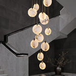 Harvest Alabaster Pendant Light – Natural Stone LED Chandelier