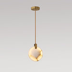 Harvest Alabaster Pendant Light – Natural Stone LED Chandelier