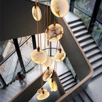 Harvest Alabaster Pendant Light – Natural Stone LED Chandelier