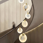 Harvest Alabaster Pendant Light – Natural Stone LED Chandelier