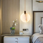 Harvest Alabaster Pendant Light – Natural Stone LED Chandelier