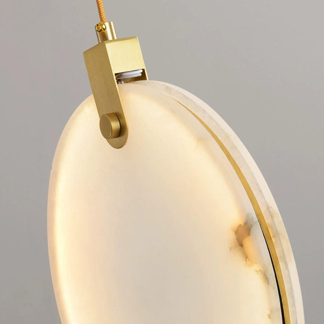 Harvest Alabaster Pendant Light – Natural Stone LED Chandelier