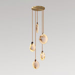 Harvest Alabaster Pendant Light – Natural Stone LED Chandelier
