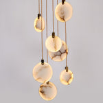 Harvest Alabaster Pendant Light – Natural Stone LED Chandelier