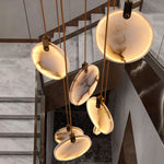 Harvest Alabaster Pendant Light – Natural Stone LED Chandelier