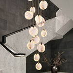 Harvest Alabaster Pendant Light – Natural Stone LED Chandelier