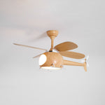 Heli Breeze Wooden Helicopter Ceiling Fan with Integrated LED Light for Kids' Rooms