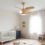 Heli Breeze Wooden Helicopter Ceiling Fan with Integrated LED Light for Kids' Rooms
