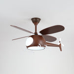 Heli Breeze Wooden Helicopter Ceiling Fan with Integrated LED Light for Kids' Rooms
