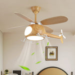 Heli Breeze Wooden Helicopter Ceiling Fan with Integrated LED Light for Kids' Rooms