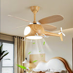 Heli Breeze Wooden Helicopter Ceiling Fan with Integrated LED Light for Kids' Rooms