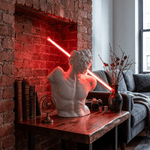 Helios Strike Sculpture Table Lamp with LED Light Rod