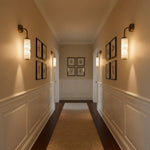 Helix Alabaster Wall Sconce in Bronze with Warm LED Light