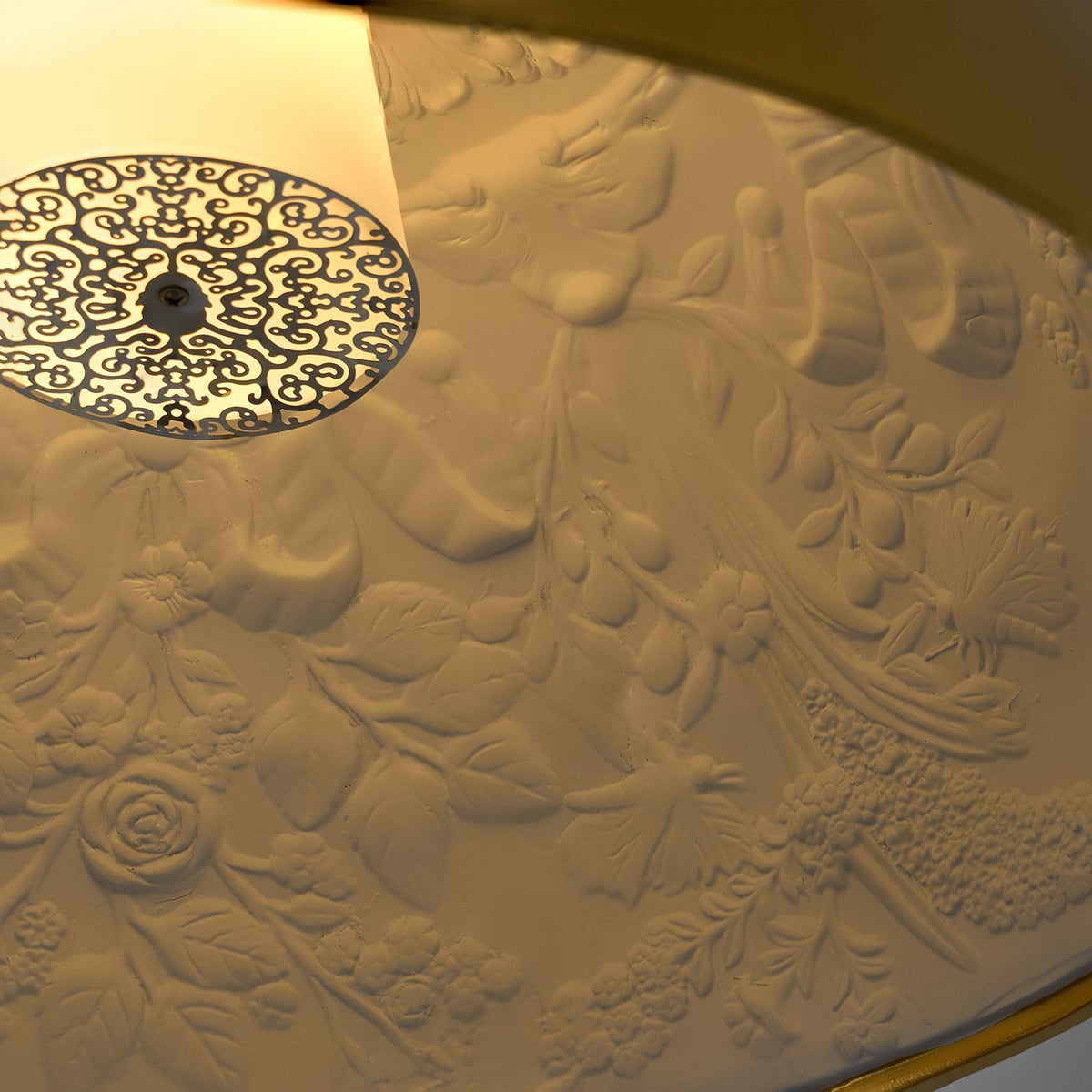 Hemisfera Plaster Pendant Light — Designer Hemisphere Suspension Lamp