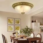 Hemispherical Engraved Ceiling Light