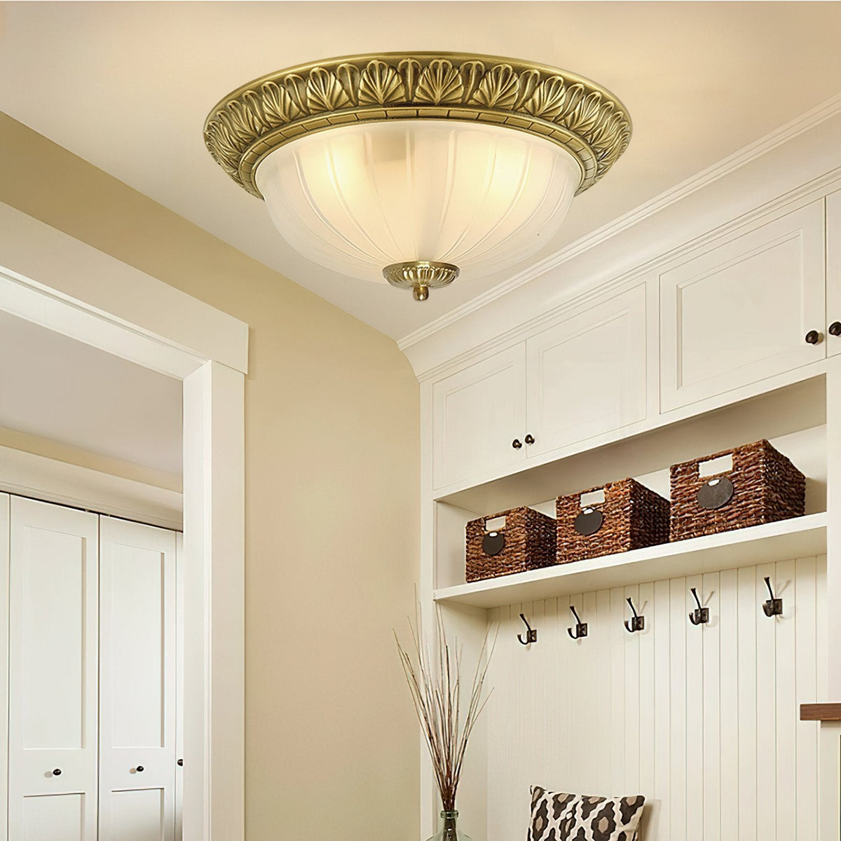 Hemispherical Engraved Ceiling Light