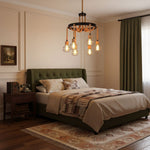 Industrial Starfall Chandelier with Hemp Rope Accents