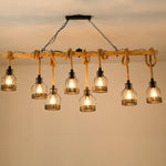 Hemp Rope Industrial Grenade Chandelier