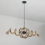 Artisan Hemp Rope Spiral Chandelier for Modern Interiors