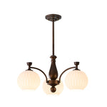 Hespera Orb Chandelier – Modern Glass & Bronze Pendant Light